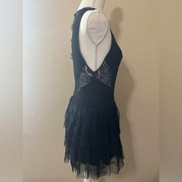 $250 dress Free People Black Label Black ‘Dove’ Ruffle Dress, NWT - Picture 4 of 10